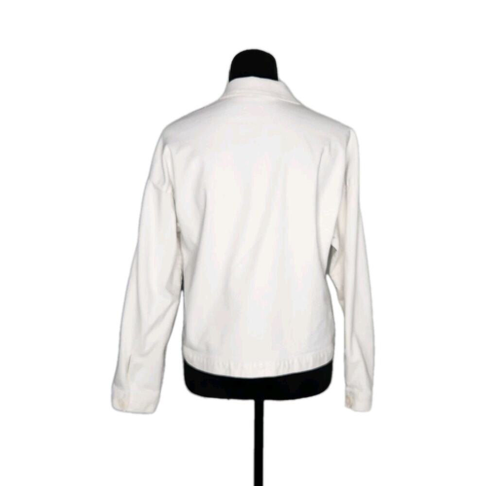 Eileen Fisher Undyed Organic Cotton Denim Jacket White Size Large - Picture 5 of 9